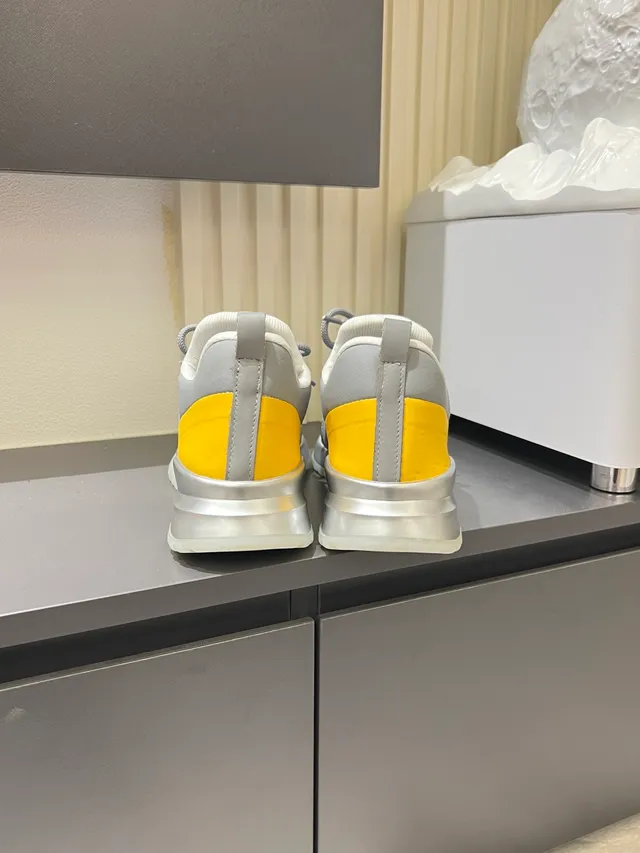 Louis Vuitton LV Trainer Gray Yellow Navy Lifestyle Sneakers 2