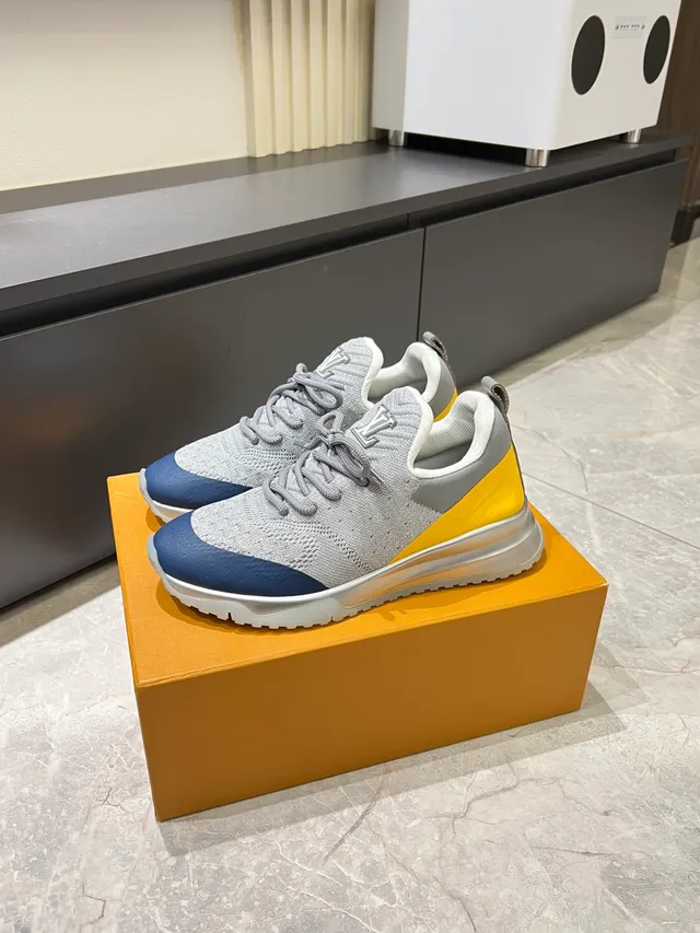 Louis Vuitton LV Trainer Gray Yellow Navy Lifestyle Sneakers 5