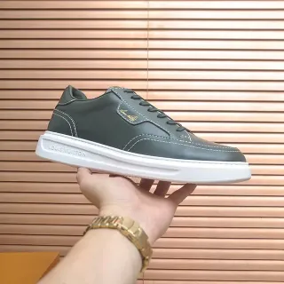 লুইস ভিটন LV Trainer সবুজ সাদা চামড়া উপরের অংশ কনট্রাস্ট স্টিচিং লাইফস্টাইল স্নিকার