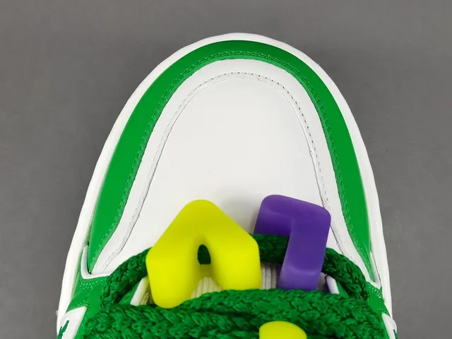 Louis Vuitton LV Trainer Green White Platform Sole Layered Leather-Mesh Upper Chunky Sneakers 10