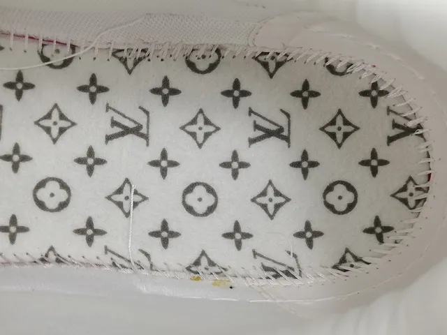 Louis Vuitton LV Trainer Pink White Layered Leather Asymmetrical Strap Lifestyle Sneakers 6