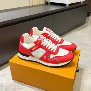 Louis Vuitton LV Trainer Red White Low-Top Mixed-Material Lifestyle Sneakers