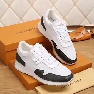 Louis Vuitton LV Trainer blancas y negras upper de malla paneles de cuero con monograma zapatillas lifestyle