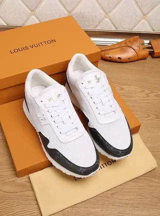 Louis Vuitton LV Trainer White Black Mesh Upper Monogram Leather Panels Lifestyle Sneakers 2