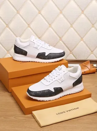 Louis Vuitton LV Trainer White Black Mesh Upper Monogram Leather Panels Lifestyle Sneakers 3
