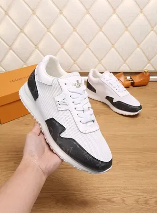 Louis Vuitton LV Trainer White Black Mesh Upper Monogram Leather Panels Lifestyle Sneakers 7