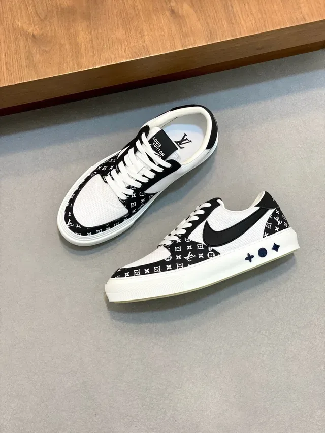 Louis Vuitton LV Trainer White Black Monogrammed Side Panel Mesh Upper Lifestyle Sneakers 6