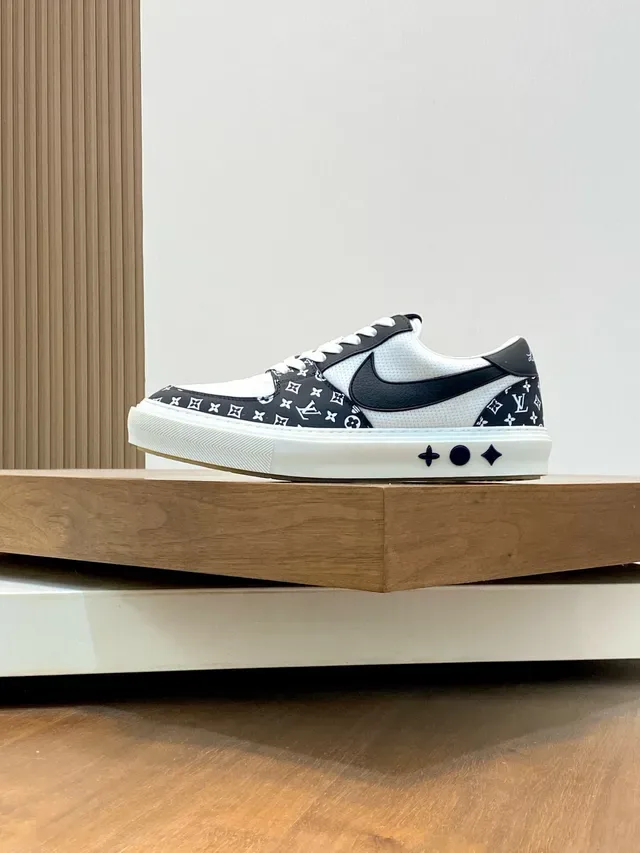 Louis Vuitton LV Trainer White Black Monogrammed Side Panel Mesh Upper Lifestyle Sneakers 8