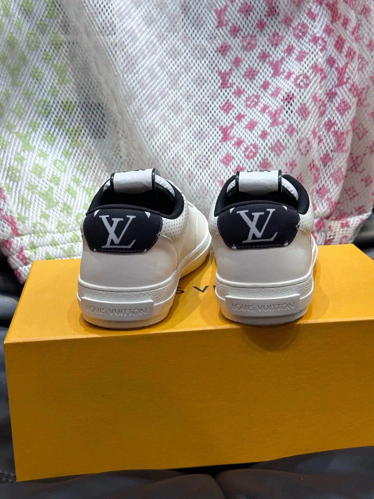 Louis Vuitton LV Trainer White Black Perforated Leather Low-Top Lifestyle Sneakers 4