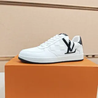 Louis Vuitton LV Trainer White Black Quilted Checkerboard Panel Monogram Logo Lifestyle Sneakers
