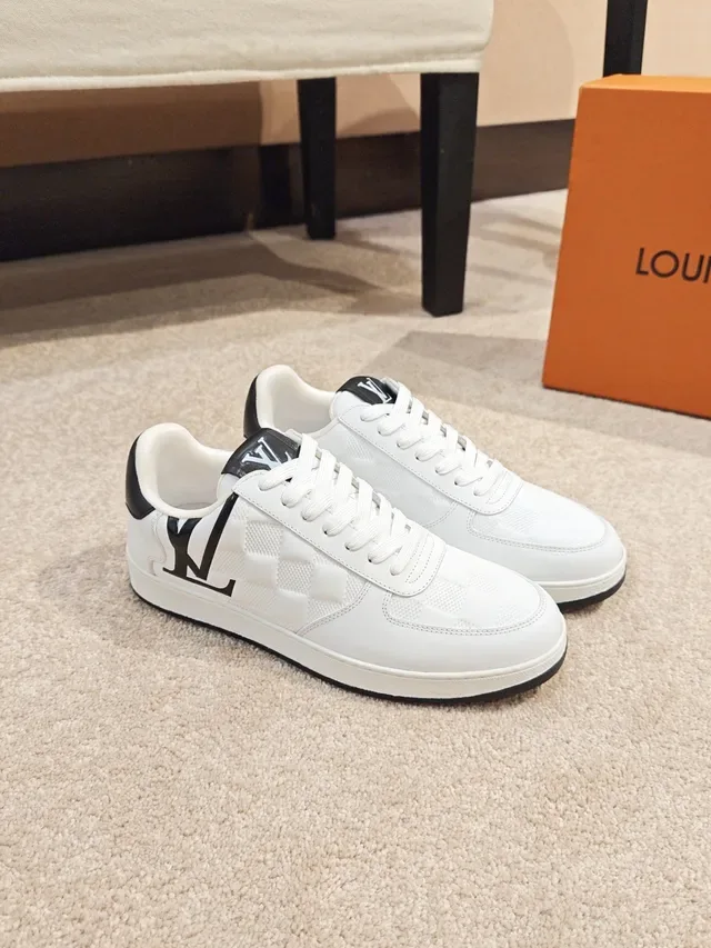 Louis Vuitton LV Trainer White Black Quilted Checkerboard Panel Monogram Logo Lifestyle Sneakers 5