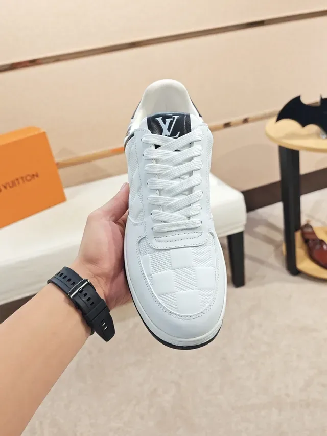Louis Vuitton LV Trainer White Black Quilted Checkerboard Panel Monogram Logo Lifestyle Sneakers 6