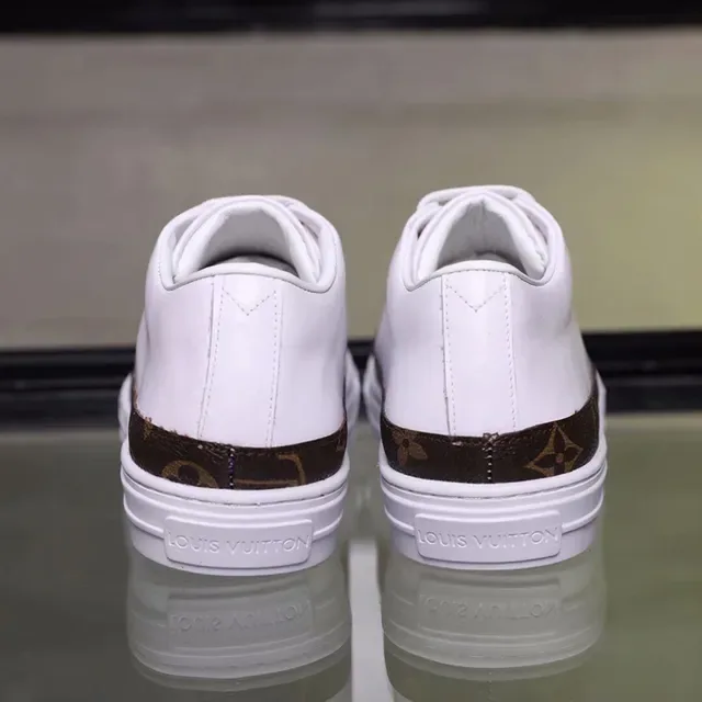 Louis Vuitton LV Trainer White Brown Low-Top Leather Upper Lifestyle Sneakers 2