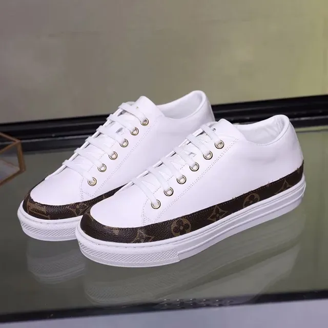 Louis Vuitton LV Trainer White Brown Low-Top Leather Upper Lifestyle Sneakers 3