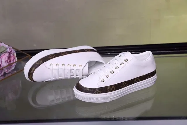 Louis Vuitton LV Trainer White Brown Low-Top Leather Upper Lifestyle Sneakers 5