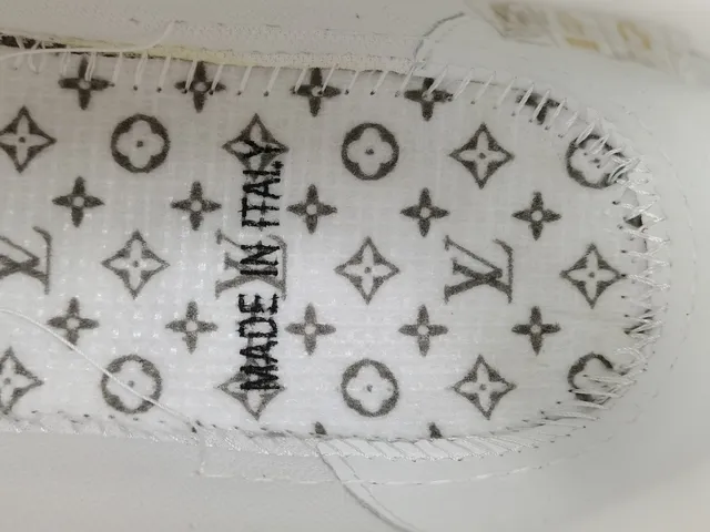 Louis Vuitton LV Trainer White Gray Layered Monogram Leather Perforated Toe Lifestyle Sneakers 2
