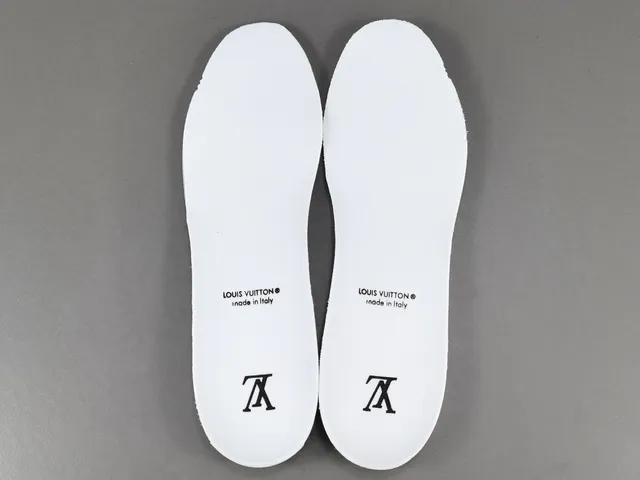 Louis Vuitton LV Trainer White Gray Layered Monogram Leather Perforated Toe Lifestyle Sneakers 3