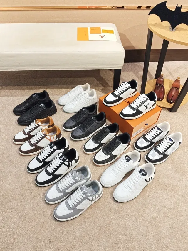 Louis Vuitton LV Trainer White Gray Monogram-Embossed Low-Top Lifestyle Sneakers 2