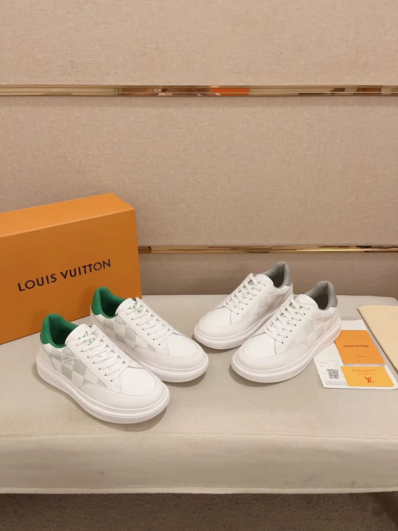 Louis Vuitton LV Trainer সাদা সবুজ লো-টপ লেদার আপার লाइফস্টাইল স্নিকার 2