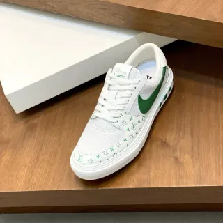 Louis Vuitton LV Trainer Blancos Verdes Monogram-Printed Low-Top Lifestyle Sneakers