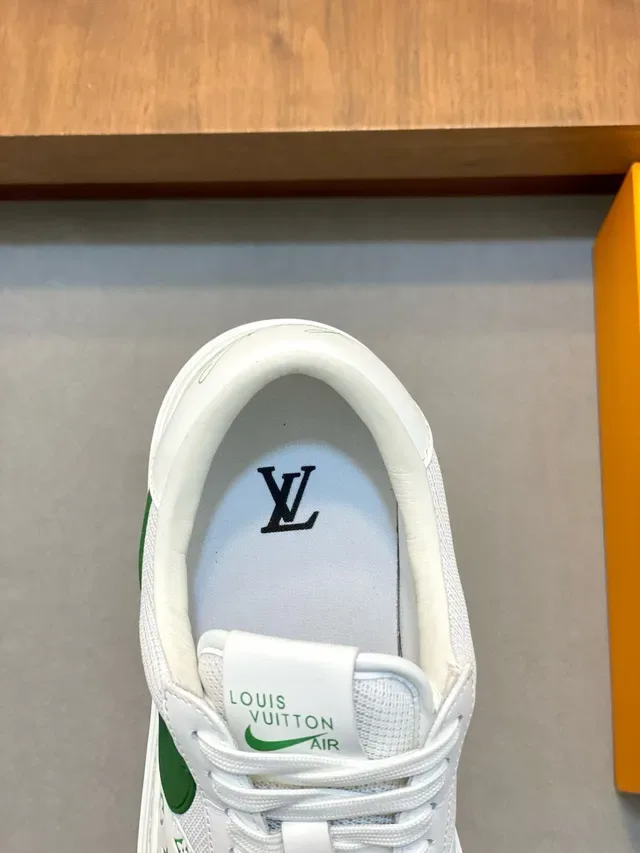 Louis Vuitton LV Trainer White Green Monogram-Printed Low-Top Lifestyle Sneakers 7