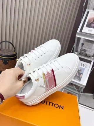 Louis Vuitton LV Trainer White Pink Leather Platform Sole Lifestyle Sneakers 2