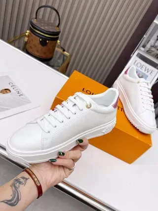 Louis Vuitton LV Trainer White Pink Leather Platform Sole Lifestyle Sneakers 8