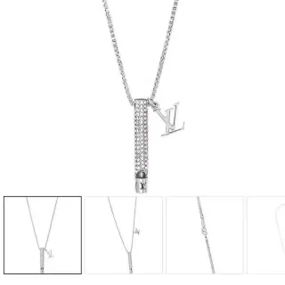 Louis Vuitton LV Whistle Pavé-Crystal Cylinder Pendant Necklace