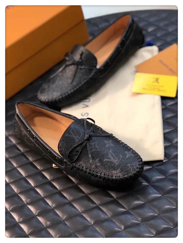 Louis Vuitton Mocassin Loafer Black Monogram Leather Loafers 5