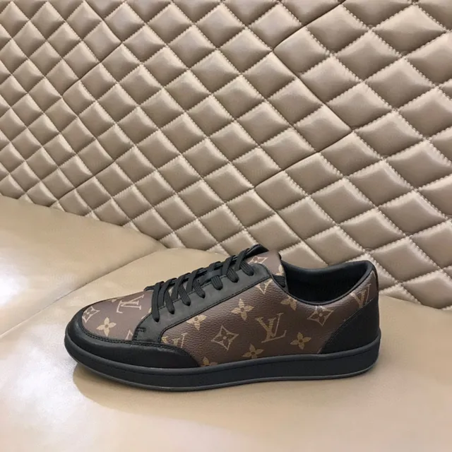 Louis Vuitton Monogram Canvas and Black Leather Low-Top Lifestyle Sneaker 5