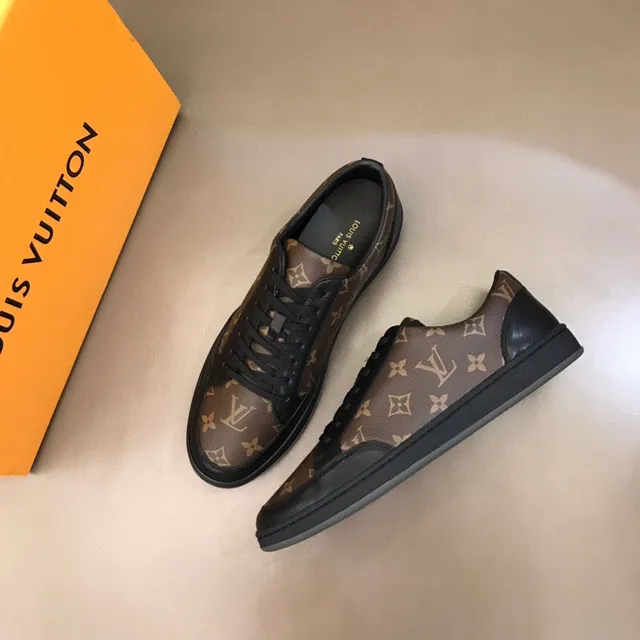 Louis Vuitton Monogram Canvas and Black Leather Low-Top Lifestyle Sneaker 7