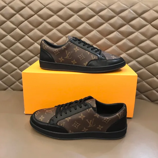 Louis Vuitton Monogram Canvas and Black Leather Low-Top Lifestyle Sneaker 8