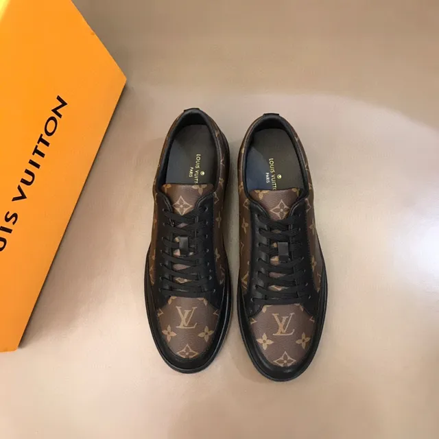 Louis Vuitton Monogram Canvas and Black Leather Low-Top Lifestyle Sneaker 9
