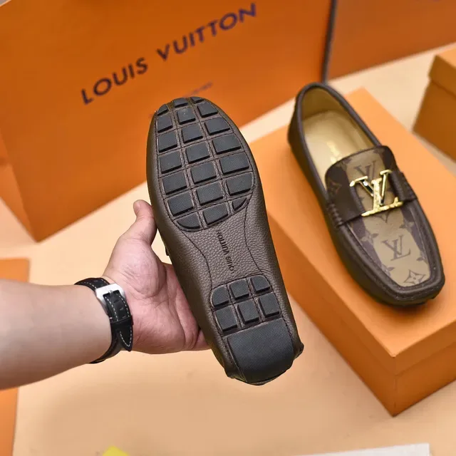 Louis Vuitton Monogram Canvas and Leather Loafers 4