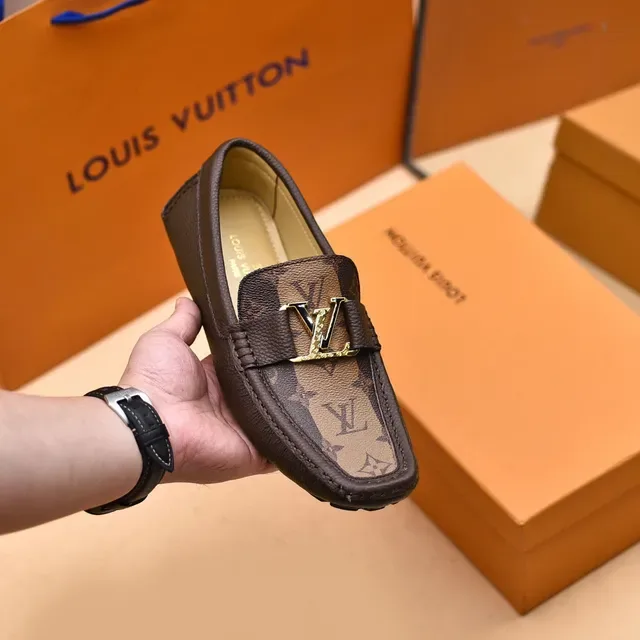 Louis Vuitton Monogram Canvas and Leather Loafers 6