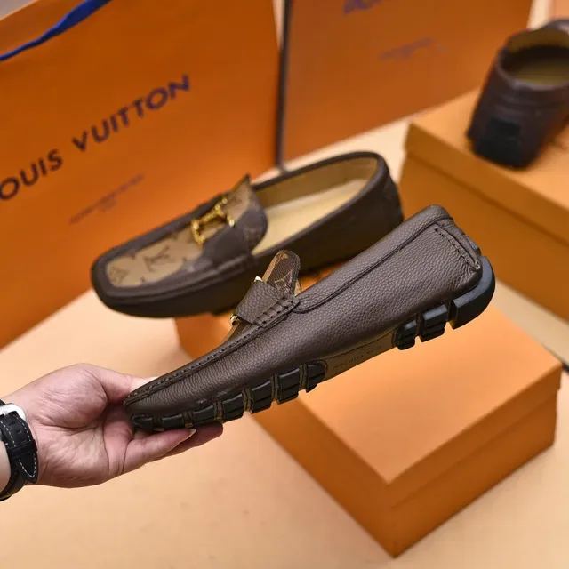 Louis Vuitton Monogram Canvas and Leather Loafers 7