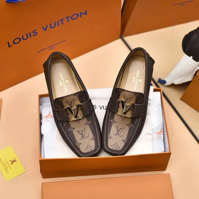 Louis Vuitton Monogram Canvas and Leather Loafers 9