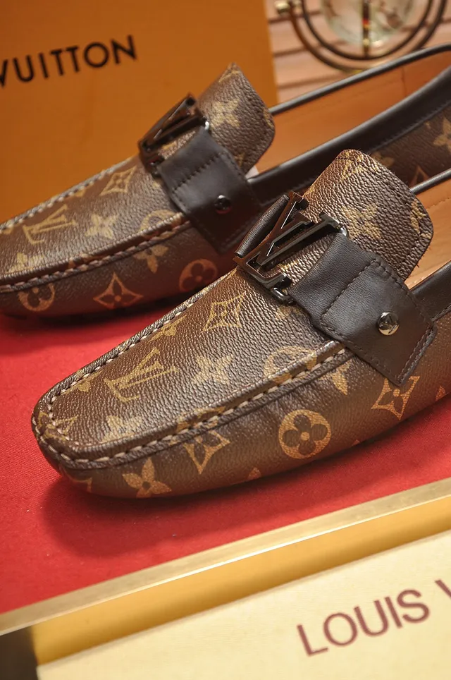 Louis Vuitton Monogram Canvas Leather Strap Loafers 3