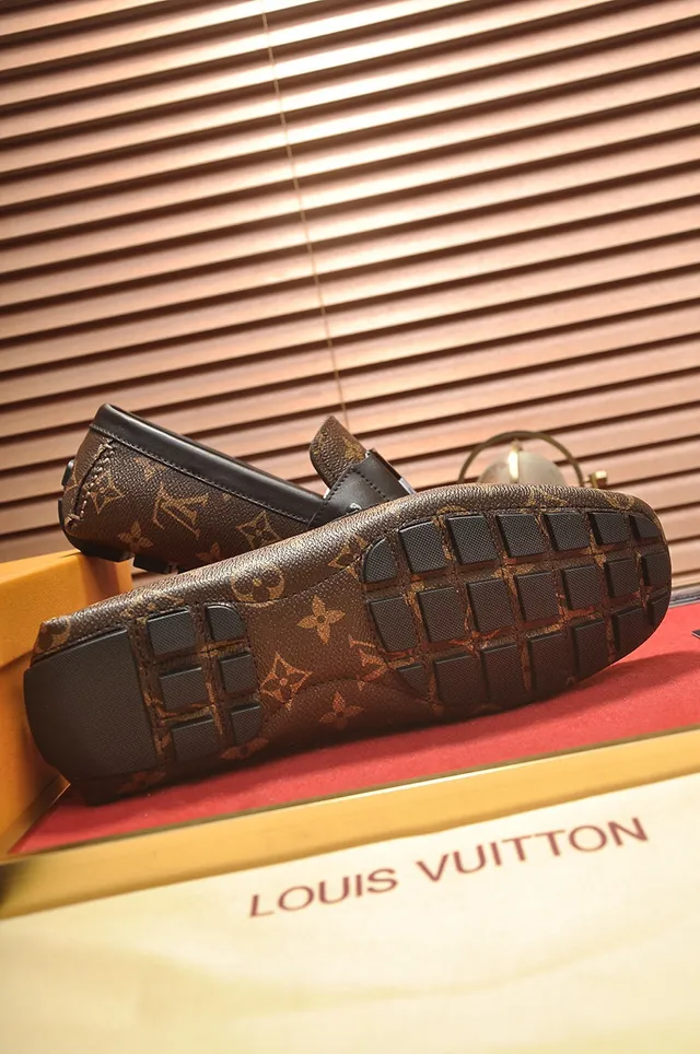 Louis Vuitton Monogram Canvas Leather Strap Loafers 4
