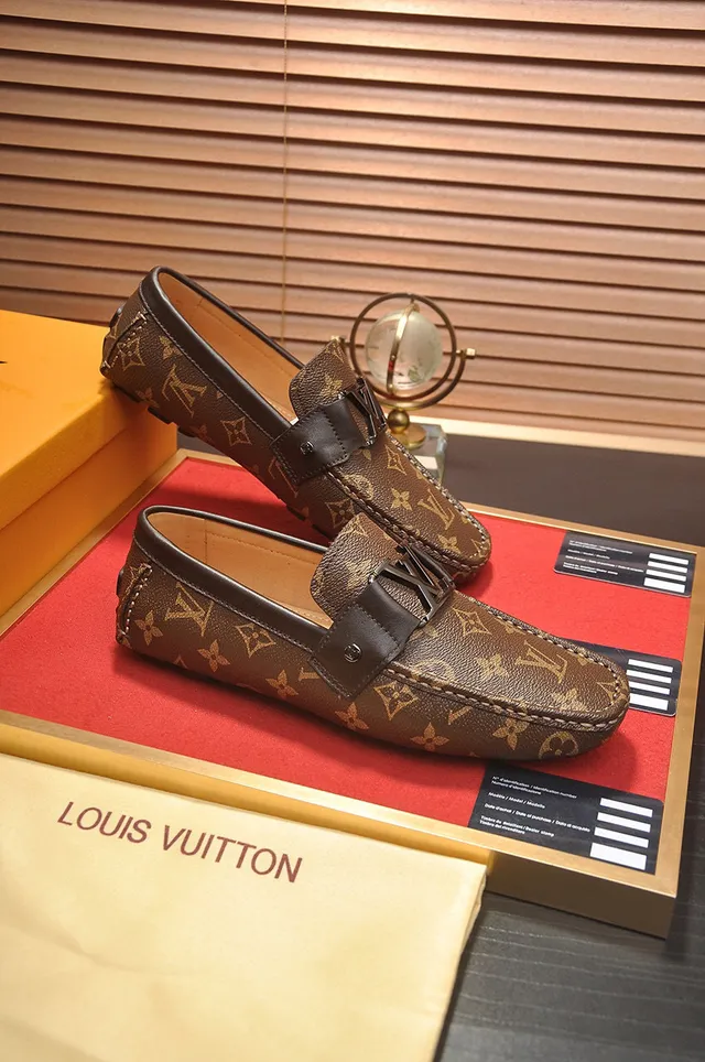 Louis Vuitton Monogram Canvas Leather Strap Loafers 5