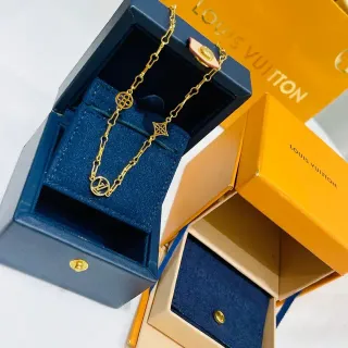 Louis Vuitton Monogram सلسलة ذهبية هندسية سحر سوار