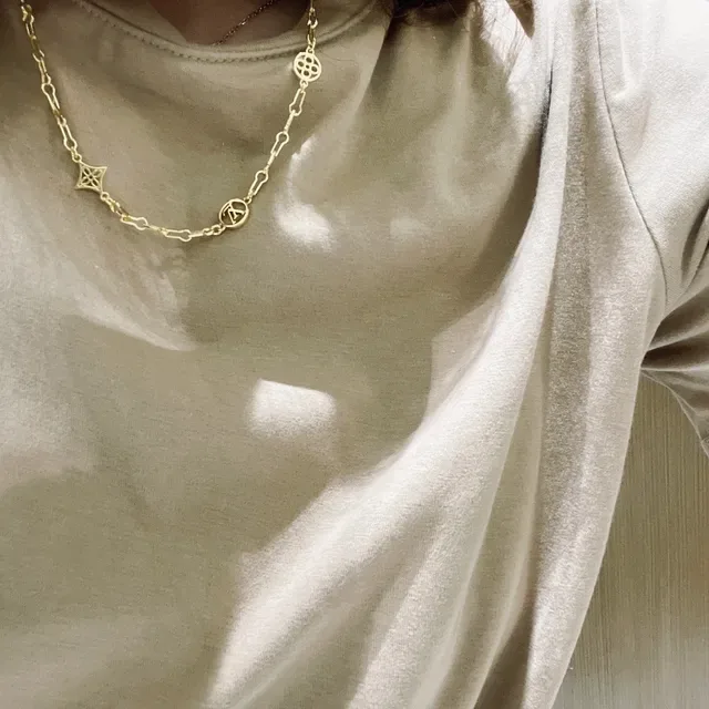 Louis Vuitton Monogram Chain Gold-Tone Geometric Charm Bracelet 6