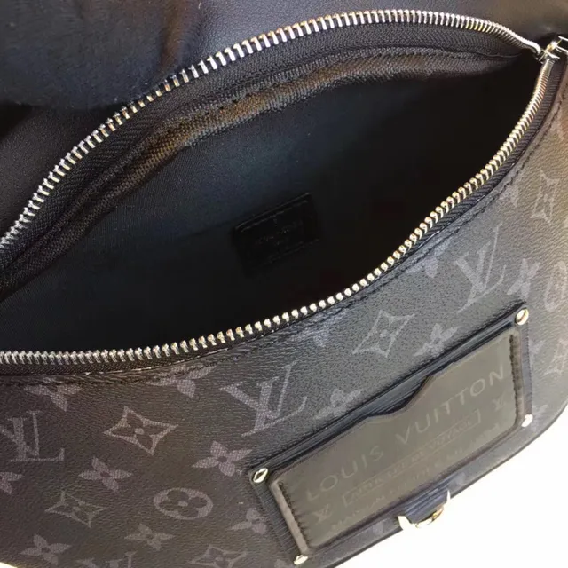 Louis Vuitton Monogram Coated Canvas Black Fashion Belt Bag 2