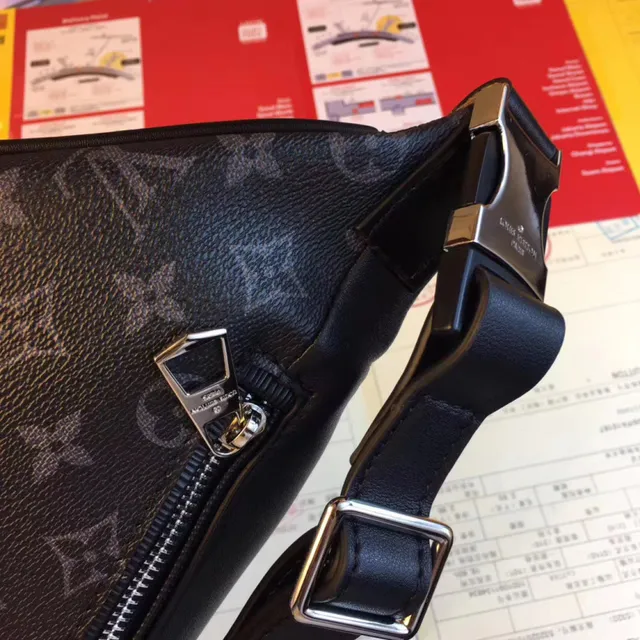 Louis Vuitton Monogram Coated Canvas Black Fashion Belt Bag 3