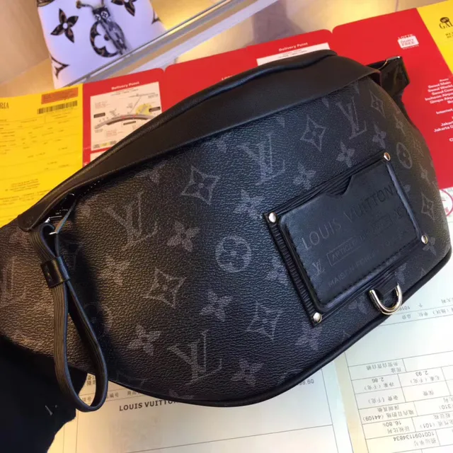 Louis Vuitton Monogram Coated Canvas Black Fashion Belt Bag 6