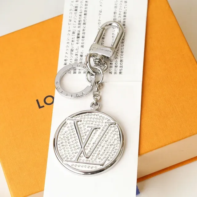 Louis Vuitton Monogram Crystal Circle Keychain Bracelet 6