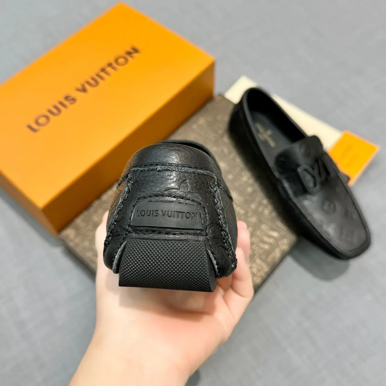 Louis Vuitton Monogram-Embossed Leather Loafer 4