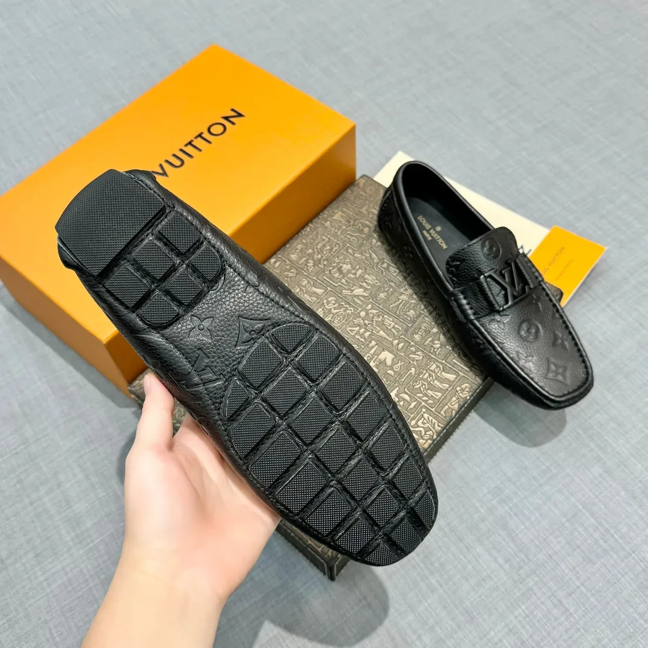 Louis Vuitton Monogram-Embossed Leather Loafer 5
