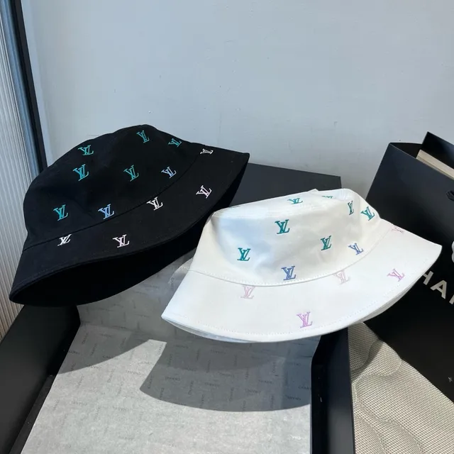 Louis Vuitton Monogram-Embroidered Black Bucket Hat 3