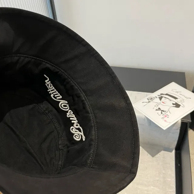 Louis Vuitton Monogram-Embroidered Black Bucket Hat 7